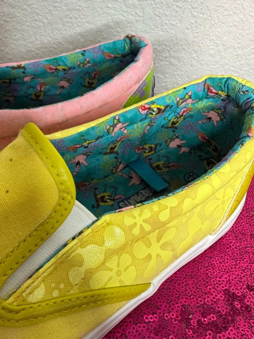 GROUND UP 🧽 Slip-On SPONGE BOB, PATRICK Low Top Sneakers (Women’s 11)